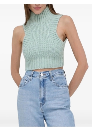 For Love And Lemons high-neck open-back knit top - Green