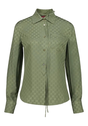 Gucci GG jacquard long-sleeve shirt - Green