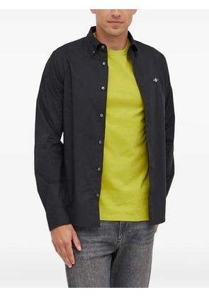 Gant logo-embroidered button-down shirt - Black
