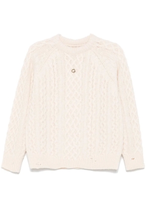 Coperni Aran-knit sweater - Neutrals