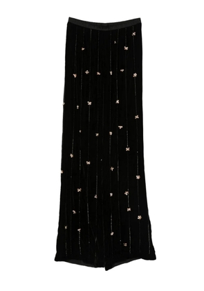 Forte Forte embellished velvet trousers - Black