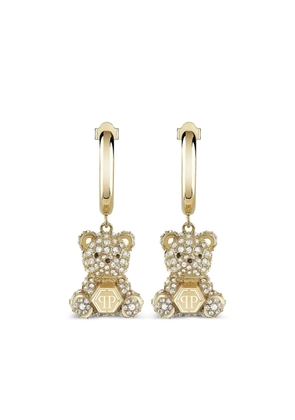 Philipp Plein Teddy Valentine hoop earrings - Gold