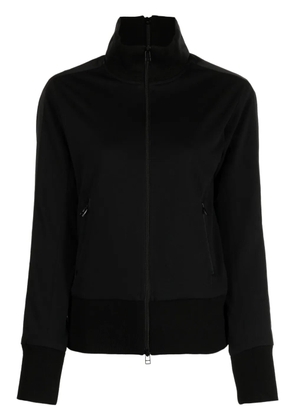 Yohji Yamamoto stripe-detail zip-up sweatshirt - Black
