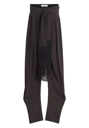 Lanvin layered tapered trousers - Brown