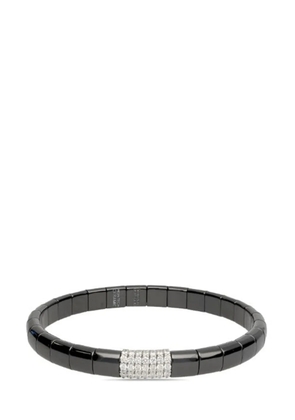 Roberto Demeglio 18K white gold ceramic stretch diamond bracelet