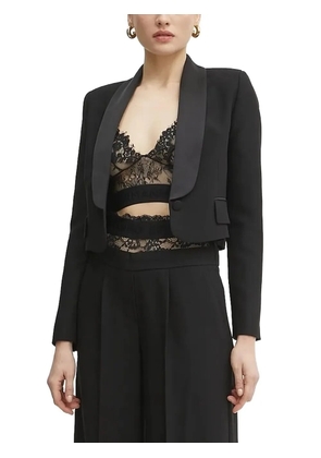 ERMANNO FIRENZE satin-lapel jacket - Black