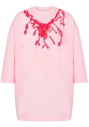 Moschino x Judy Blame necklace-print T-shirt - Pink