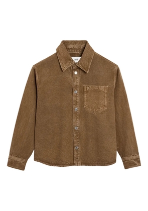 AMI Paris Ami De Coeur cotton overshirt - Brown