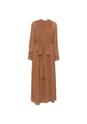 JOSEPH Pinky tie-waist midi dress - Brown