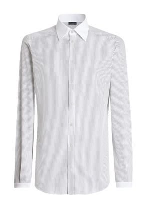 Dolce & Gabbana striped long-sleeved shirt - White