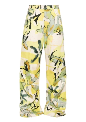 Collina Strada Dante graphic-print trousers - Yellow