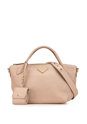 Prada Pre-Owned 2000-2025 Vitello Daino Zip Top satchel - Brown