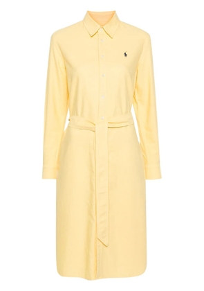 Polo Ralph Lauren Pony-embroidered cotton shirtdress - Yellow