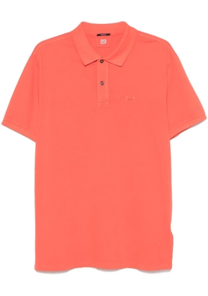 C.P. Company logo-embroidered polo shirt - Orange