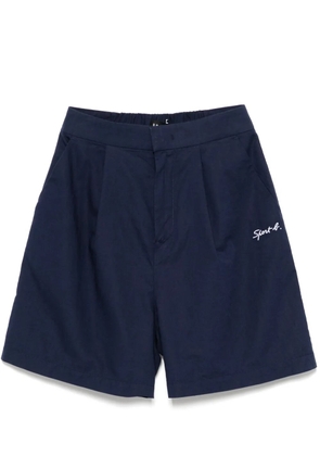 SPORT b. by agnès b. logo-embroidered shorts - Blue