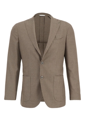 Boglioli single-breasted checked blazer - Brown