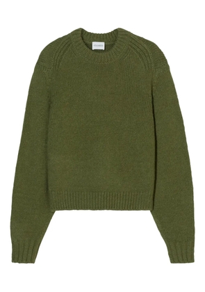 Closed crew-neck long sleeve sweater - Green