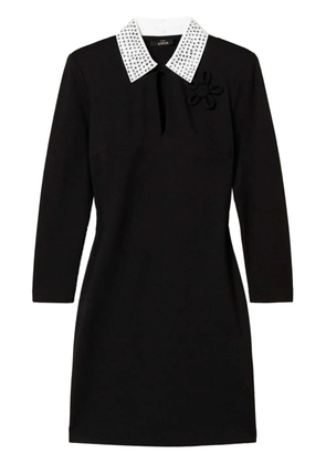 TWINSET rhinestone-embellished mini dress - Black