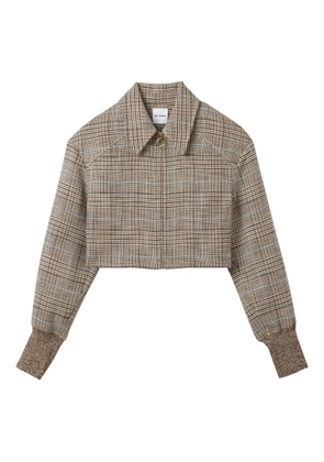 St. John Campbell Prince of wales check zip-front jacket - Neutrals