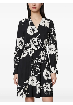 Marc O'Polo floral-print wrap mini dress - Black