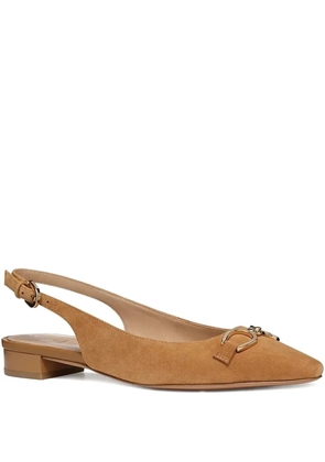 Geox Giselda15 slingback buckle ballet flats - Brown