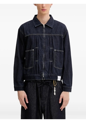 Neighborhood patch-pocket denim jacket - Blue