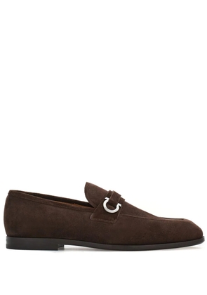 Ferragamo Gancini-buckle leather loafers - Brown