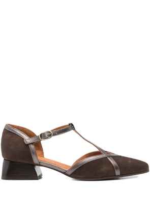 Chie Mihara t-bar block-heel pumps - Brown
