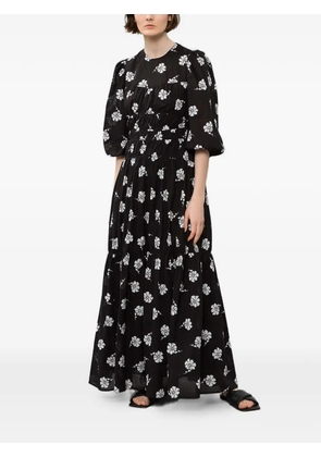 IVY OAK Derja floral tiered maxi dress - Black