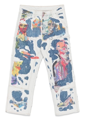 KidSuper distressed trousers - Blue