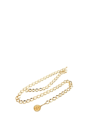 CHANEL Pre-Owned 1980-1990 Gold Plated CC Medallion Chain belt