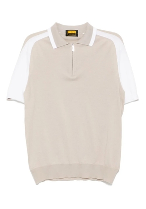 Svevo half zip cotton polo shirt - Neutrals