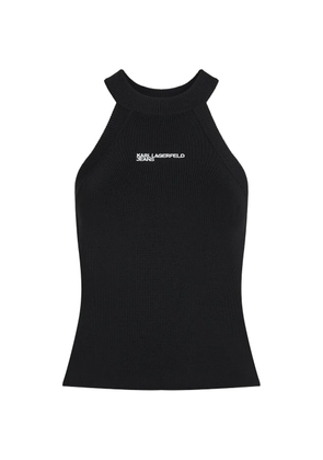 Karl Lagerfeld Jeans logo tank top - Black
