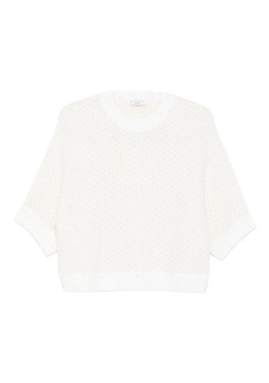 Peserico embellished sweater - White