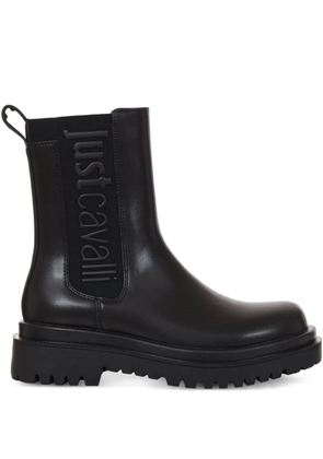 Just Cavalli logo-detail platform boots - Black
