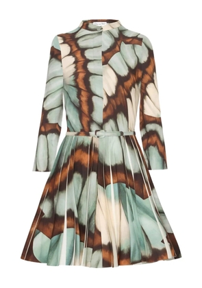 Oscar de la Renta abstract-print mini dress - Blue