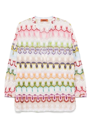 Missoni crochet-knit mini dress - White