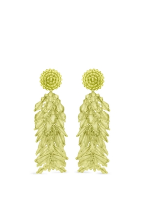 Oscar de la Renta beaded drop earrings - Green