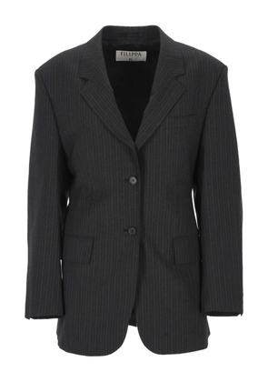 Filippa K pinstripe buttoned jacket - Black