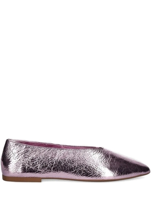 Jeffrey Campbell metallic-effect leather ballet flats - Purple