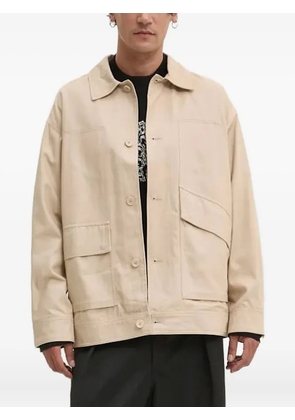 Desigual embroidered-details buttoned shirt jacket - Neutrals