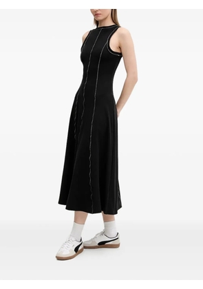 Desigual contrast-stitch midi dress - Black