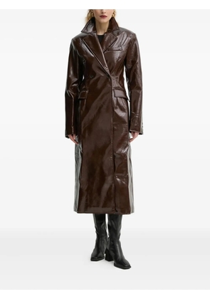 HERSKIND double-breasted collared coat - Brown