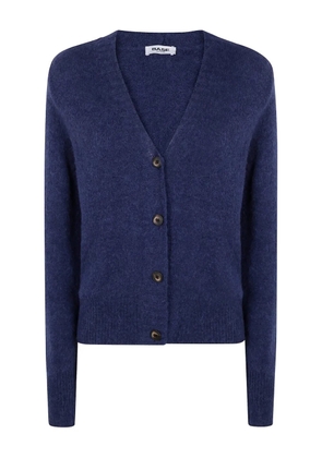 base buttoned cardigan - Blue