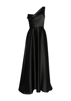 Amsale one-shoulder draped gown - Black