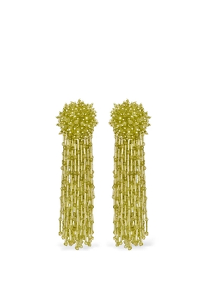 Oscar de la Renta beaded tassel earrings - Green