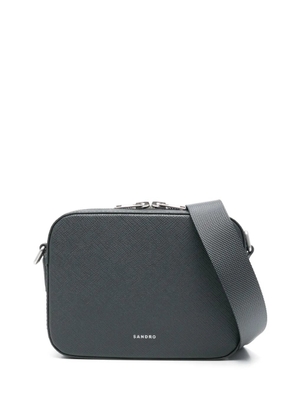 SANDRO small logo-detail messenger bag - Grey