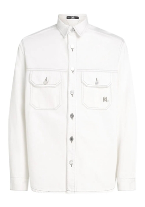 Karl Lagerfeld contrast-stitch shirt - White