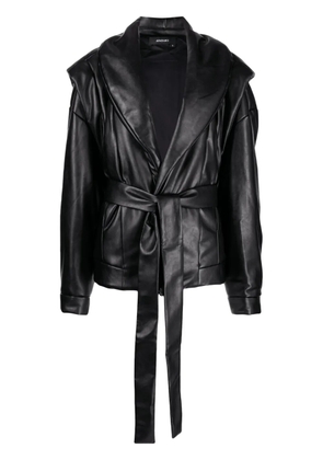 ANOUKI faux-leather padded jacket - Black