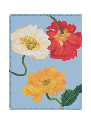 Oscar de la Renta poppy-printed passport cover - Blue